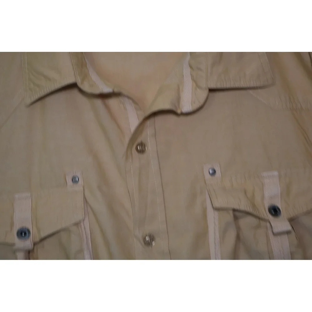 Enyce Mens 4X Short Sleeve Button‎ Up Shirt Tan Khaki Cotton Streetwear 4XL